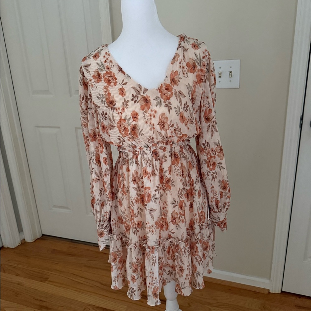 Floral Pleated Dress